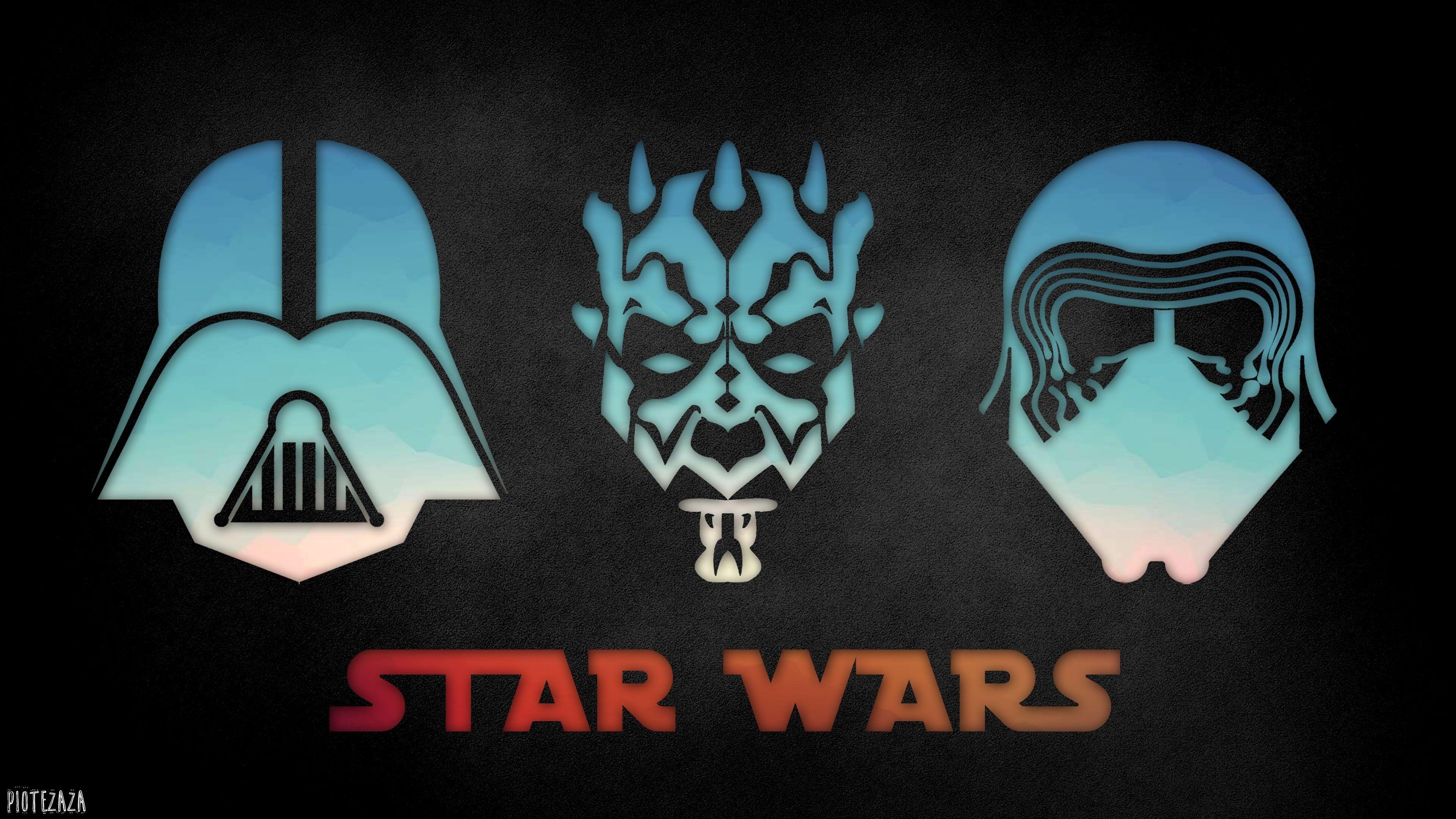 Darth Logo - Wallpaper : illustration, Star Wars, logo, Darth Vader, Kylo Ren