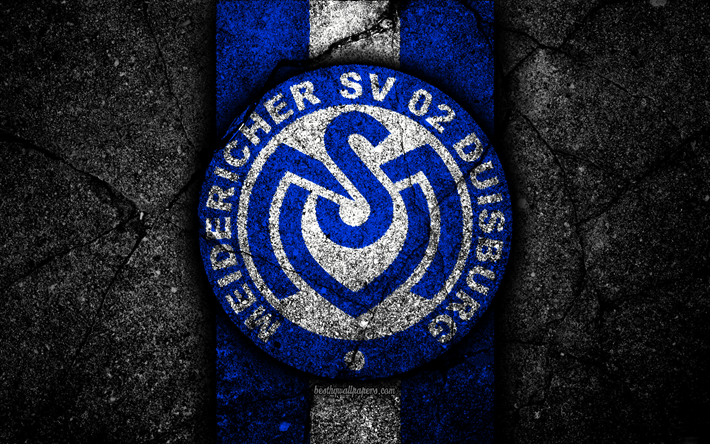 MSV Logo - Download wallpapers Duisburg FC, 4k, grunge, logo, Bundesliga 2 ...