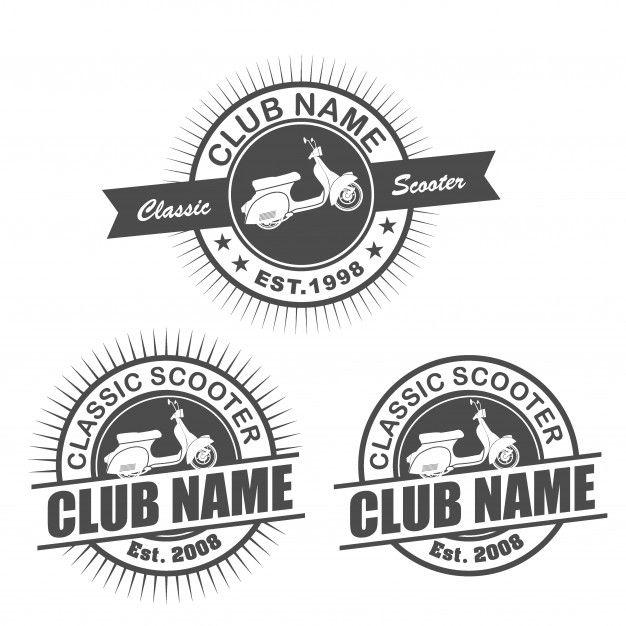 Club Logo - Scooter club logo pack Vector