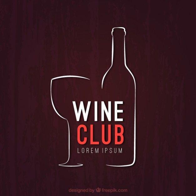 Club Logo - Sketchy wine club logo Vector