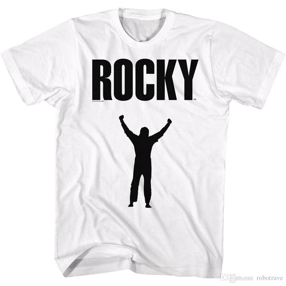 HandsUp Logo - Rocky T Shirt Silhouette Hands Up Logo White Tee