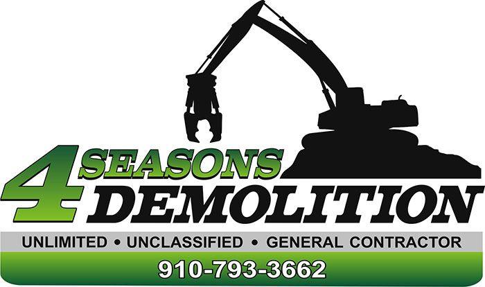 Demolition Logo - 4 Seasons Demolition | Servicing all of NC and SC