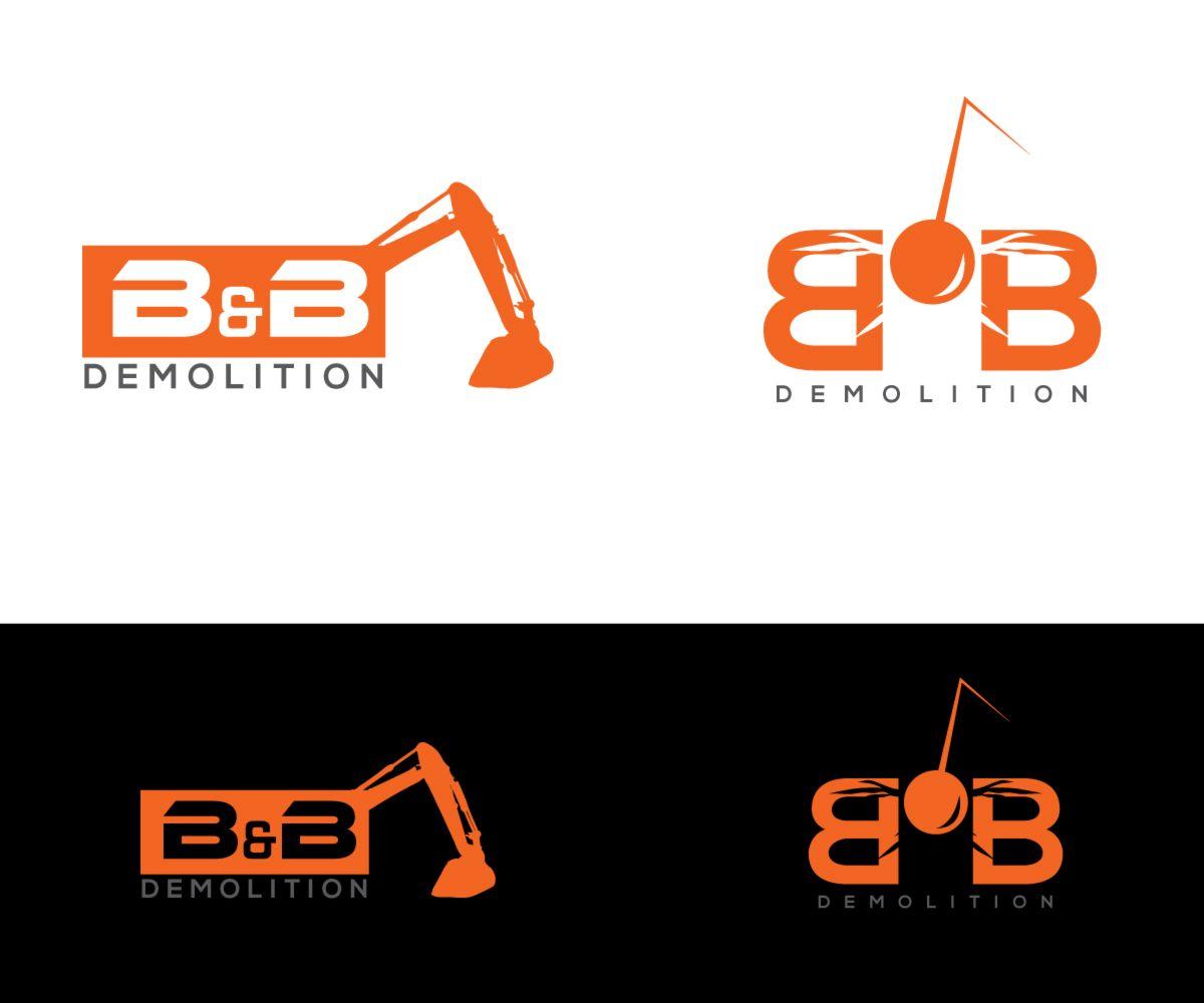 Demolition Logo - Modern, Bold, Construction Logo Design for B & B Demolition