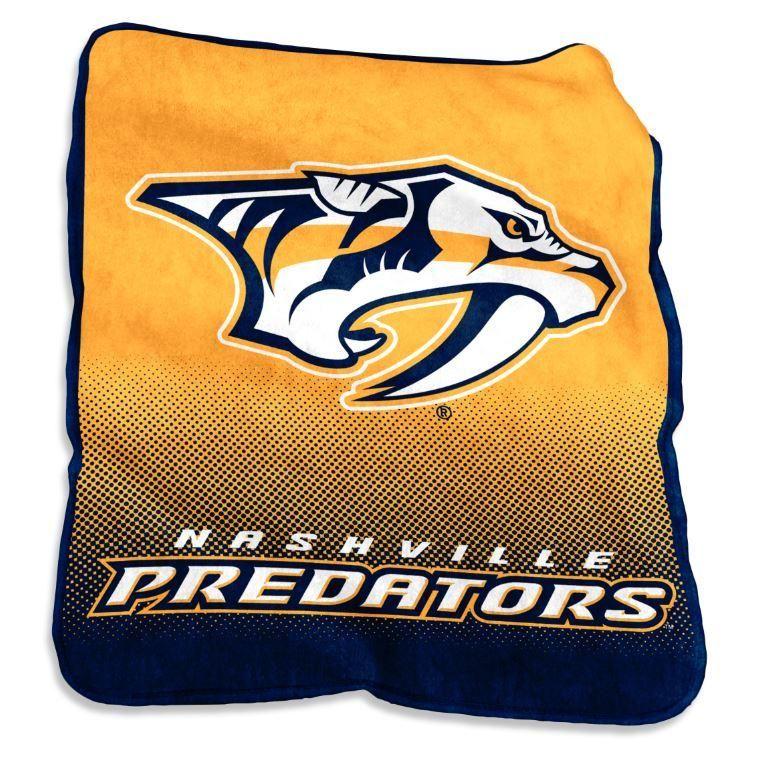 Preds Logo - Preds | Nashville Preds Logo Chair Raschel Throw Blanket | Alumni Hall