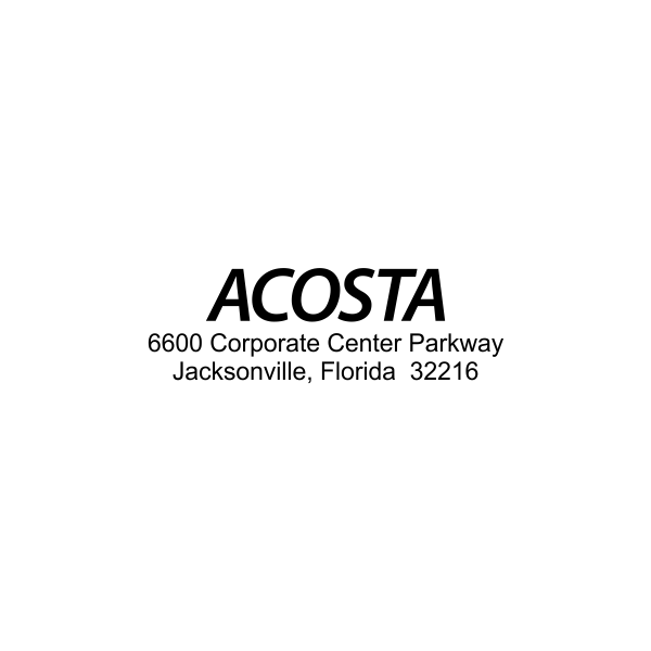 Acosta Logo - Acosta Logo Address Stamp