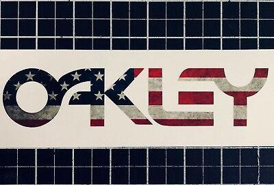 Oakly Logo - Oakley Logo American Grunge Flag Decal Sticker Ski Snowboard Goggles Retro  | eBay