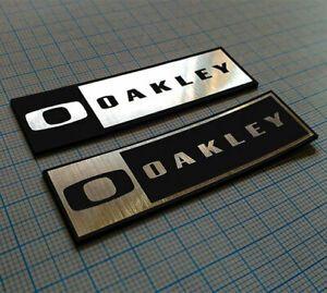 Oakly Logo - Details about 2 (TWO) x OAKLEY - Logo Sticker - Metallic Aluminium 70 mm /  20 mm