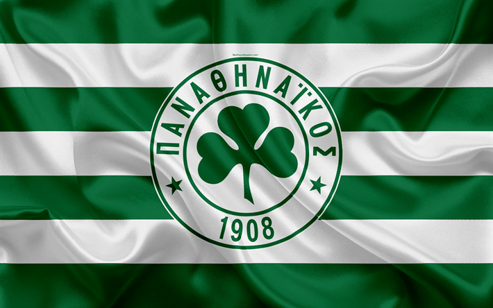 Panathinaikos Logo - Download wallpaper Panathinaikos FC, 4k, Greek football club