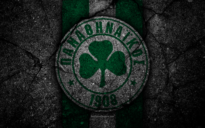 Panathinaikos Logo - Download wallpaper 4k, Panathinaikos FC, logo, Greece Super League