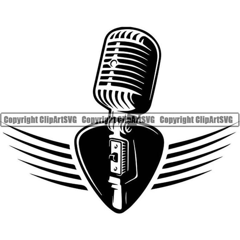 Mic Logo - Microphone Logo #3 Audio Sound Recording Record Voice Mic Music Studio  Equipment Radio Broadcast Podcast.SVG .EPS .PNG Vector Cut Cutting
