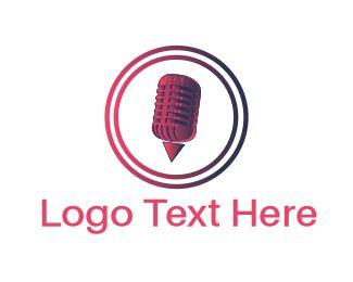 Mic Logo - Pink Microphone Logo | BrandCrowd Logo Maker