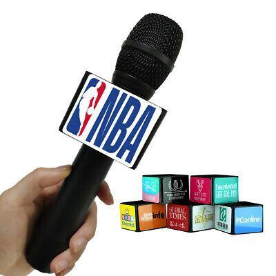 Mic Logo - Custom Mic Logo Flag TV interview Microphone News Square Cube Sticker Flag 698775848004