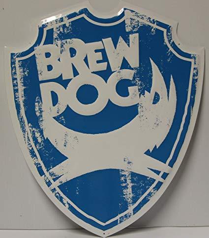 BrewDog Logo - Amazon.com: Brew Dog Beer Metal Sign die Cut Embossed Shield Logo ...