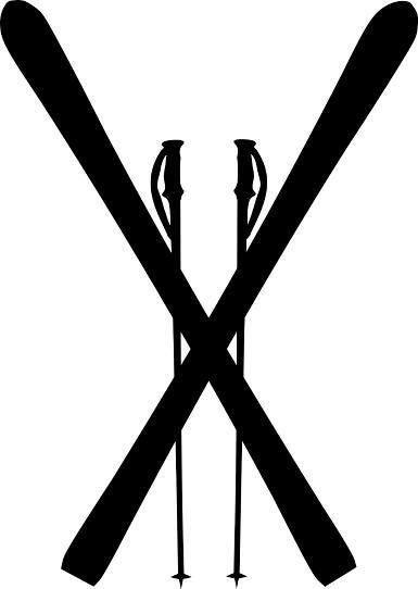 Skier Logo - Crossed Skis Logo Pretzels Like Clipart | Sking | Logos, Logo design ...