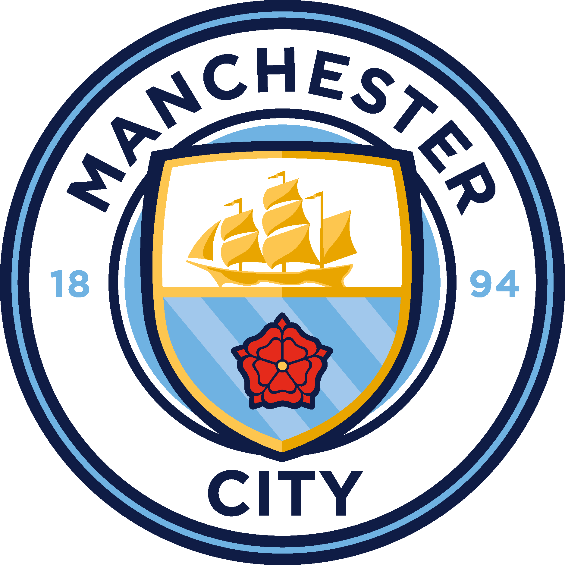 Clubs Logo - Manchester City Football Club Logo Vector Icon Template Clipart Free ...