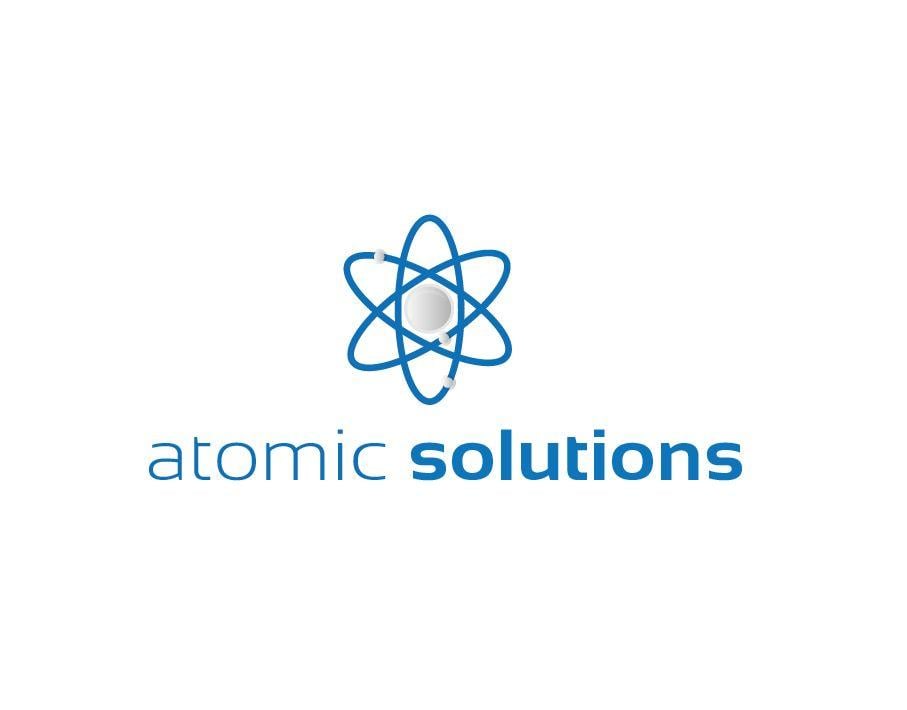 Solutions Logo - Atomic Solutions Logo - Abstract Blue and Grey Nuclear Symbol ...