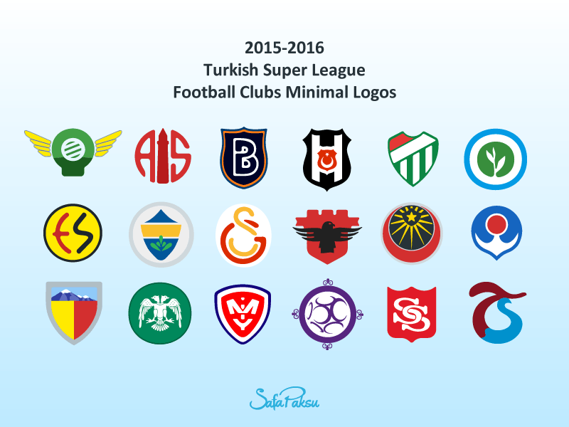 Clubs Logo - Turkish Super League Football Clubs Minimal Logos