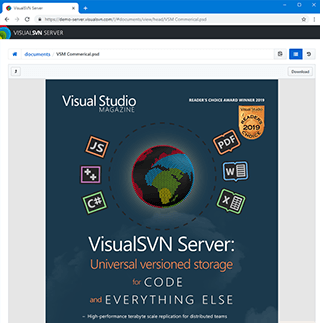 VisualServer Logo - VisualSVN Server | Repository Web Interface