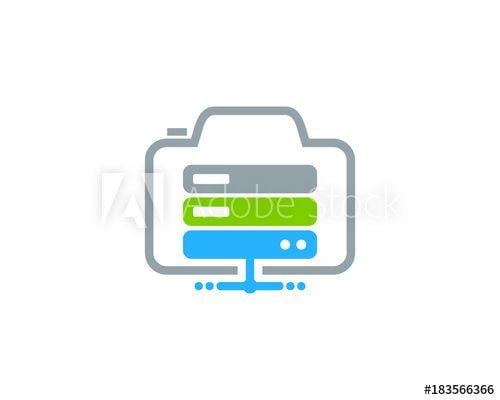 VisualServer Logo - Server Camera Icon Logo Design Element - Buy this stock vector and ...