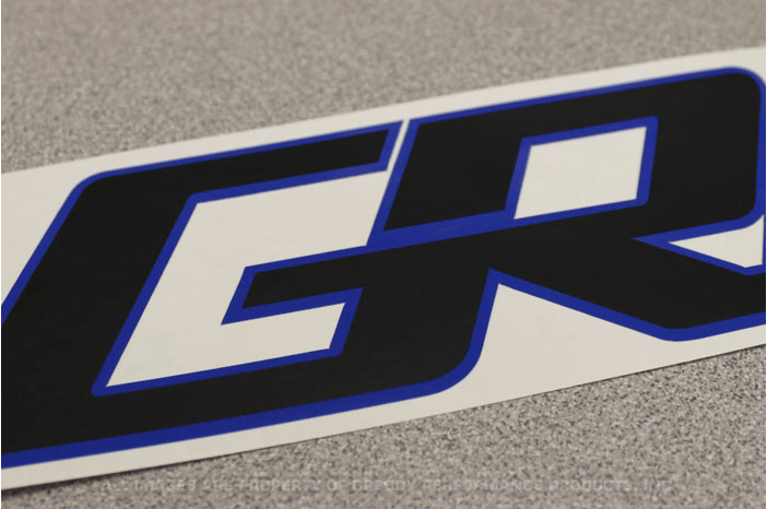 Greddy Logo - GReddy Decal Black/Blue Medium GReddy Logo