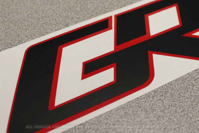 Greddy Logo - GReddy Decal Black/Red Medium GReddy Logo