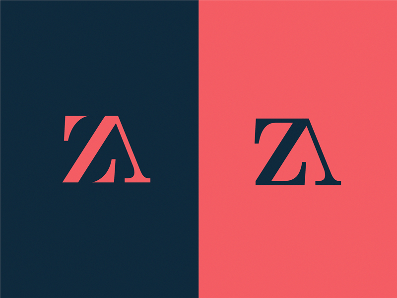 Za Logo - monogram ZA. Monograms. Calligraphy logo, Logos design, Monogram logo