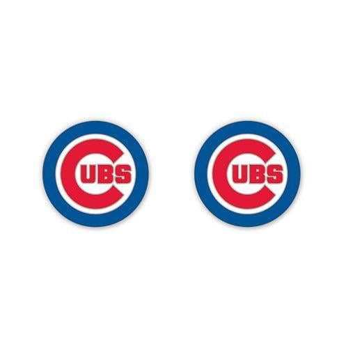 Bullsey Logo - Chicago Cubs Bullseye Logo Post Earrings