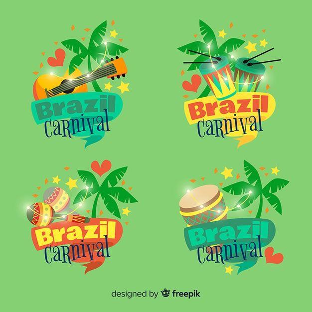 Carnival Logo - Brazilian carnival logo collection Vector | Free Download