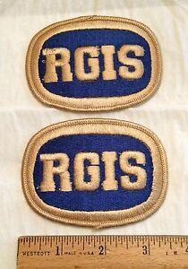 Rgis Logo - Details about Lot of 2 RGIS Store Inventory Systems Embroidered Patch Badge  Uniform Logo