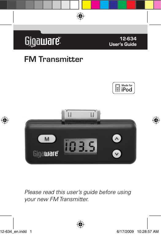 Gigaware Logo - 120634 Universal FM Transmitter User Manual RadioShack