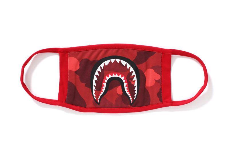 Red BAPE Ape Logo - BAPE Color Camo Shark Masks Red, Purple & Blue | HYPEBEAST