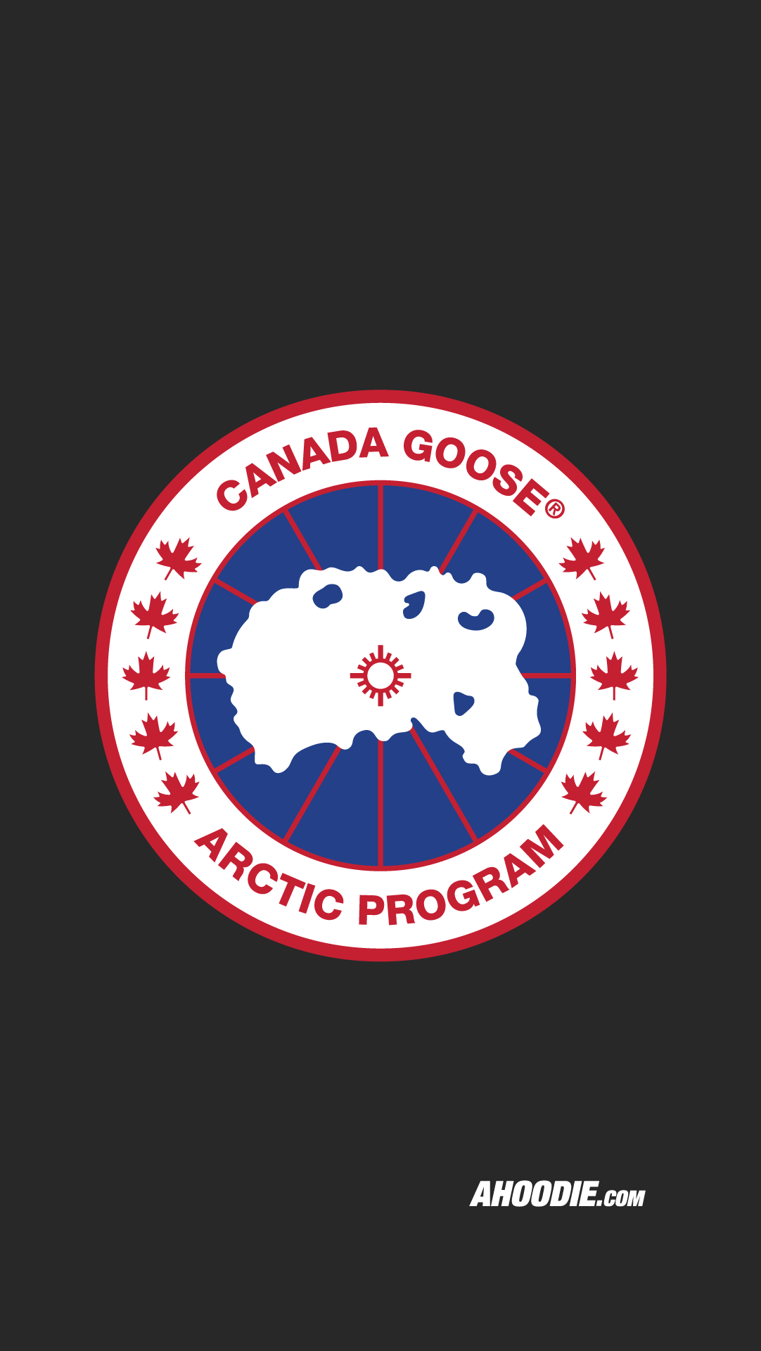 Ahoodie Logo - Ahoodie. Canada Goose logo wallpaper in charcoal