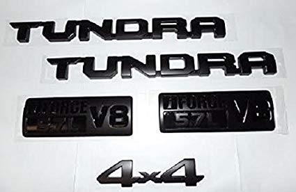 Tundra Logo - OEM TOYOTA TUNDRA BLACK-OUT SOLID EMBLEM SET OF 5 (NOT OVERLAYS) W/ 4X4  EMBLEM