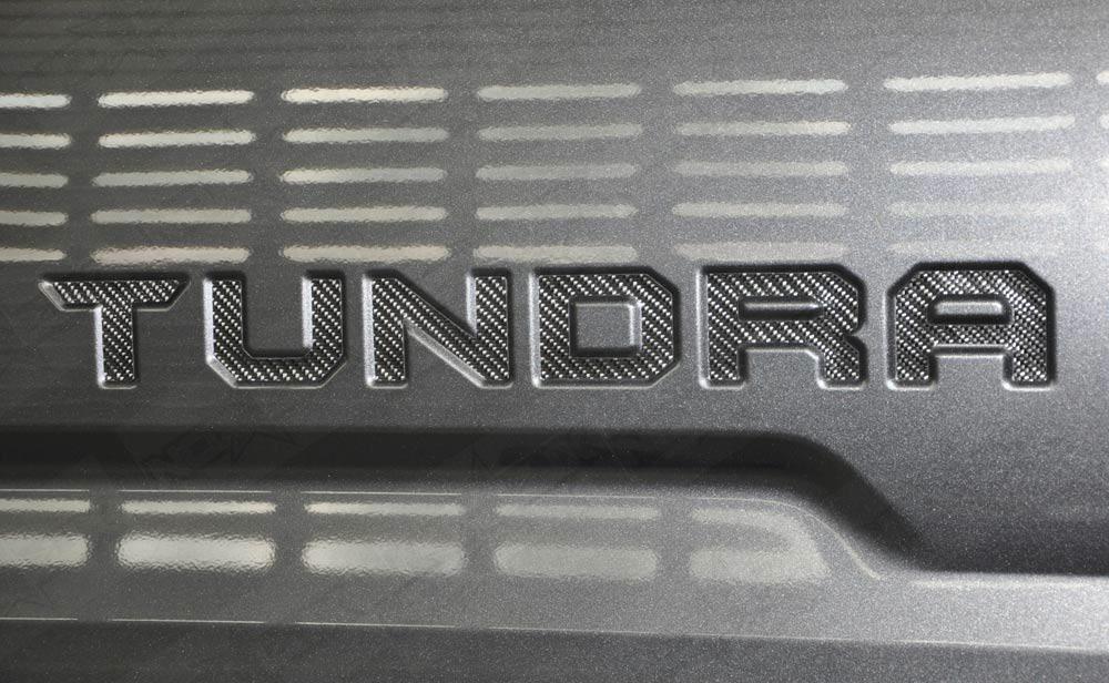 Tundra Logo - 2014-2016 Tundra Tailgate Raw Carbon Fiber Logo Insert