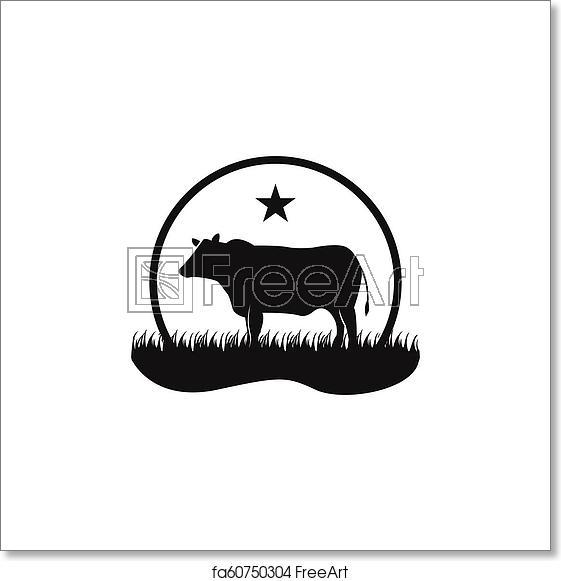 Angus Logo - Free art print of Black angus cattle logo emblem design template