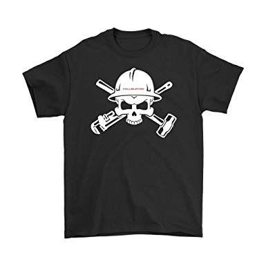 Haliburton Logo - Awesome eMERCHency Oilfield Shirts Halliburton Logo Skull In Helmet Mens  T-Shirt