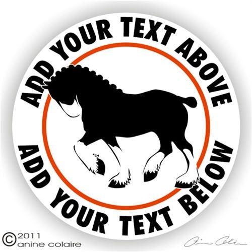 Clydesdale Logo - Custom Clydesdale Horse Sticker