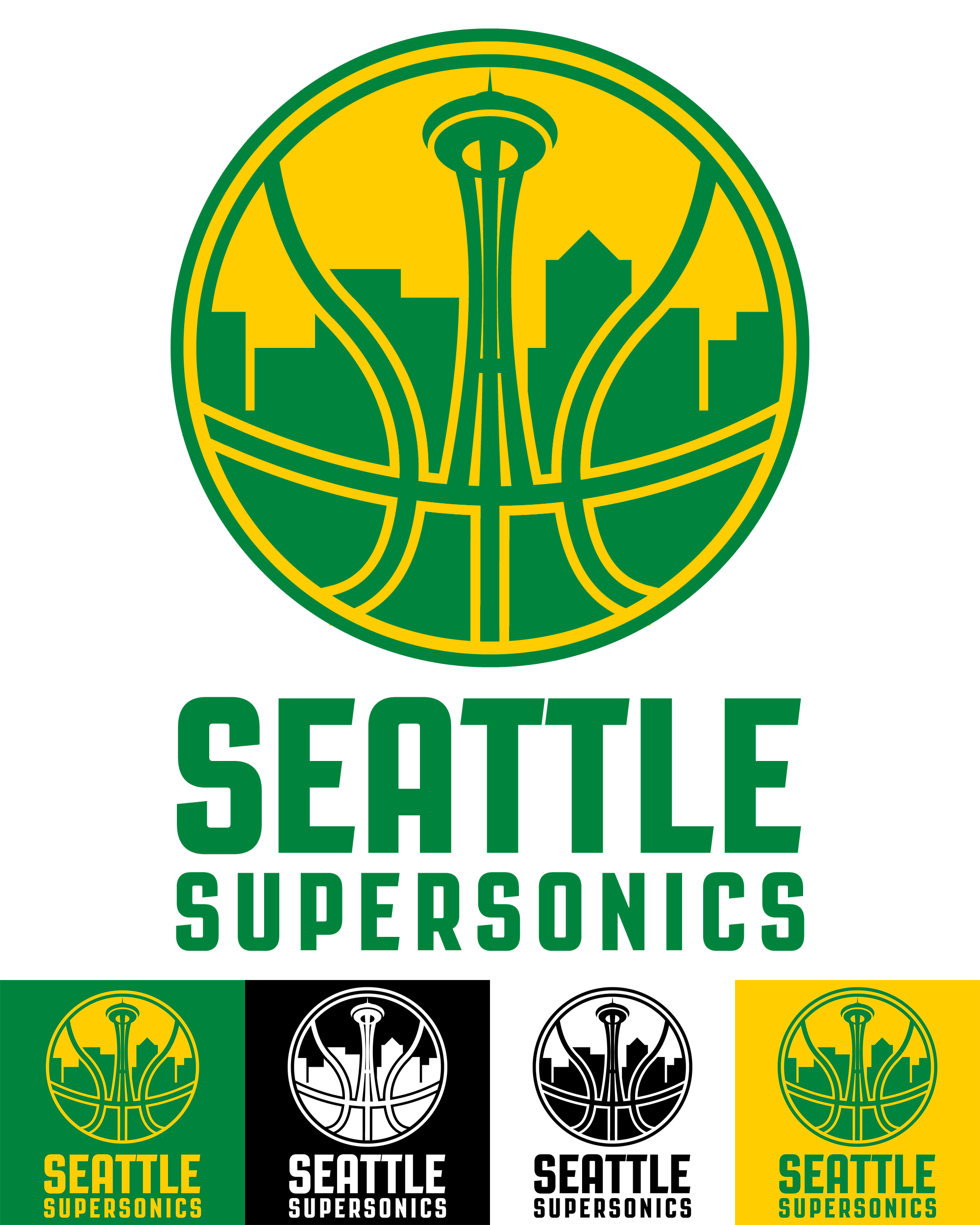SuperSonics Logo - UPDATED] Seattle Supersonics NBA logo : logodesign