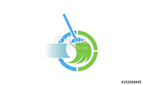 Broom Logo - Cleaning Tool Broom Logo Stock Image And Royalty Free Vector Files