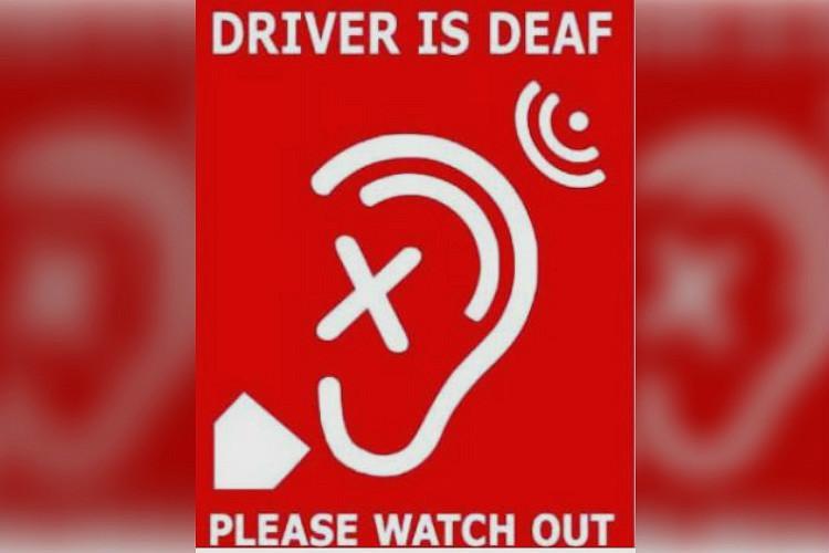 Deaf Logo - Telangana first state to have logo for vehicles driven by persons ...