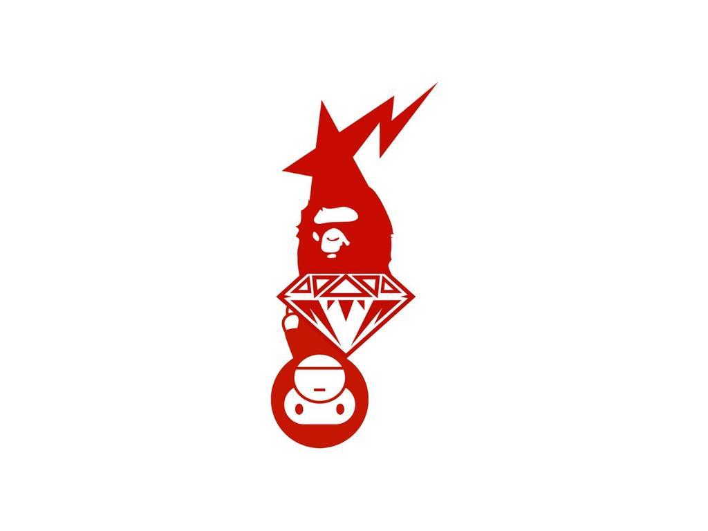 Red BAPE Logo - A Bathing Ape Wallpapers - Wallpaper Cave