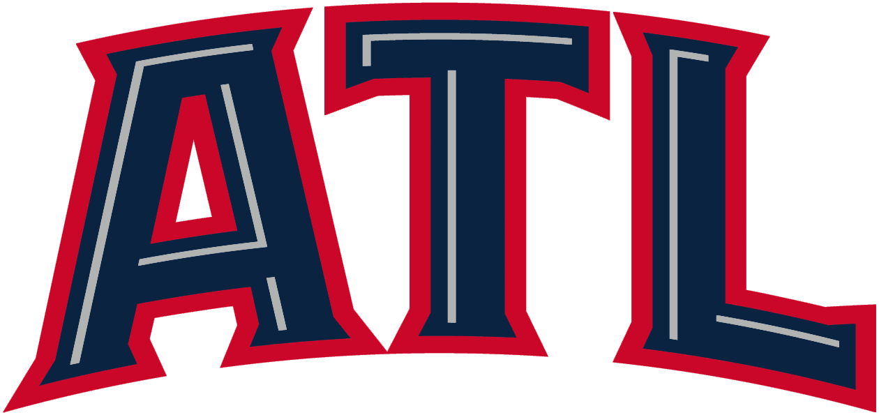 ATL Logo - Atlanta Hawks Alternate Logo (2008) - ATL in blue outlined in red ...
