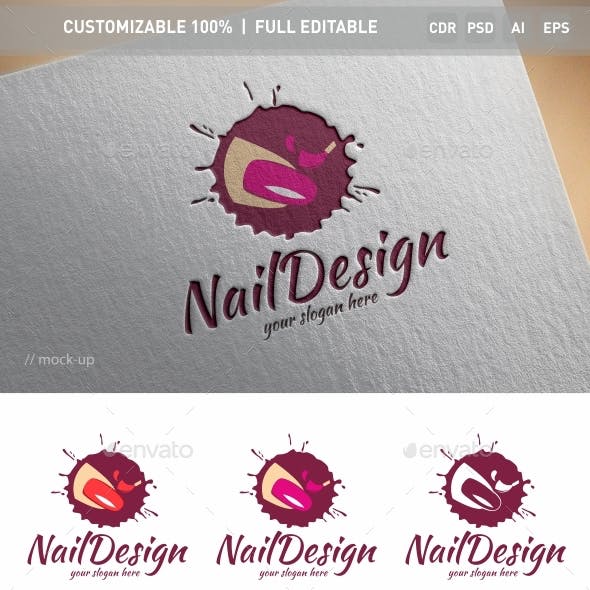 Nails Logo - Nails Logo Graphics, Designs & Templates from GraphicRiver