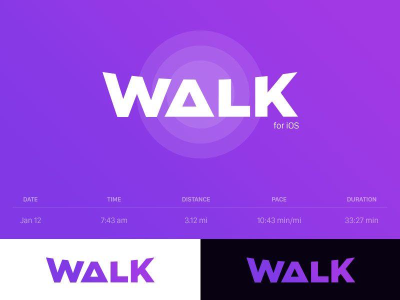 Walk Logo - Walk Logo by Aaron on Dribbble