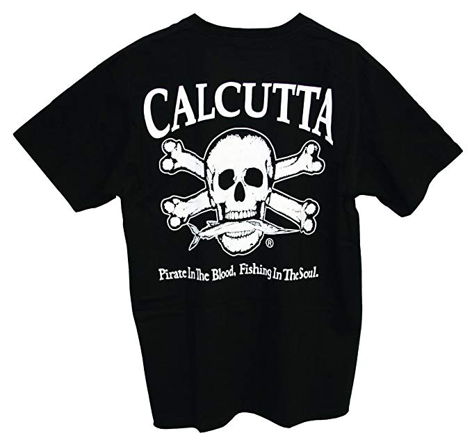 Calcutta Logo - Calcutta Men's Original Logo Short Sleeve Tee with Pocket