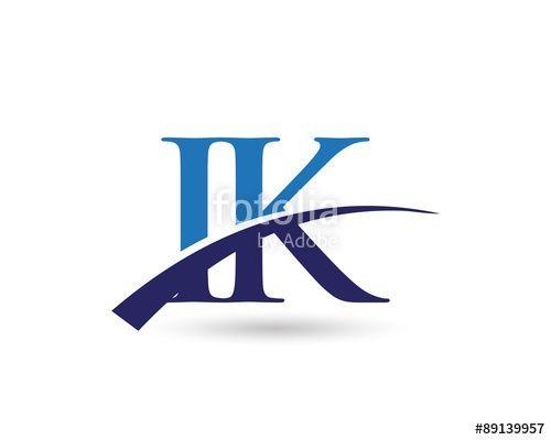 Ik Logo - IK Logo Letter Swoosh
