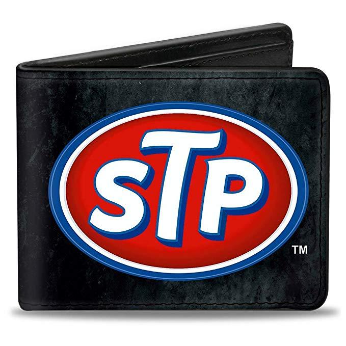 STP Logo - Bi Fold Wallet Logo Weathered: Clothing