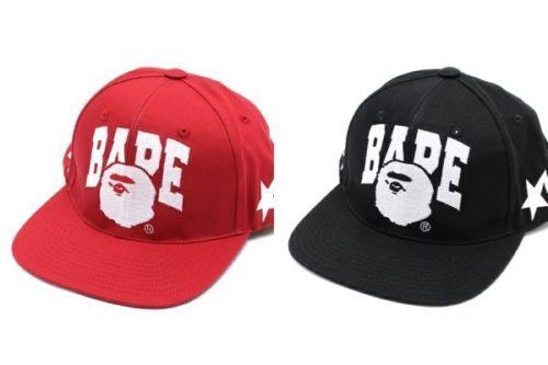 Red BAPE Logo - Bape Logo SNAP BACK CAP HAT a bathing Ape Snapback BLACK RED Star ...
