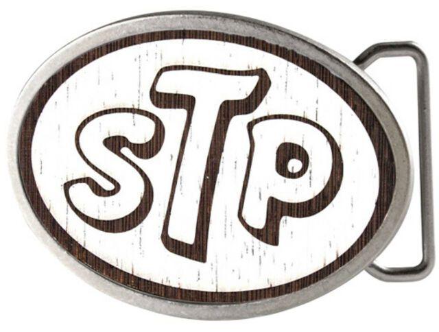 STP Logo - STP Logo Framed GW White Matte Oval Rock Star Buckle One Size