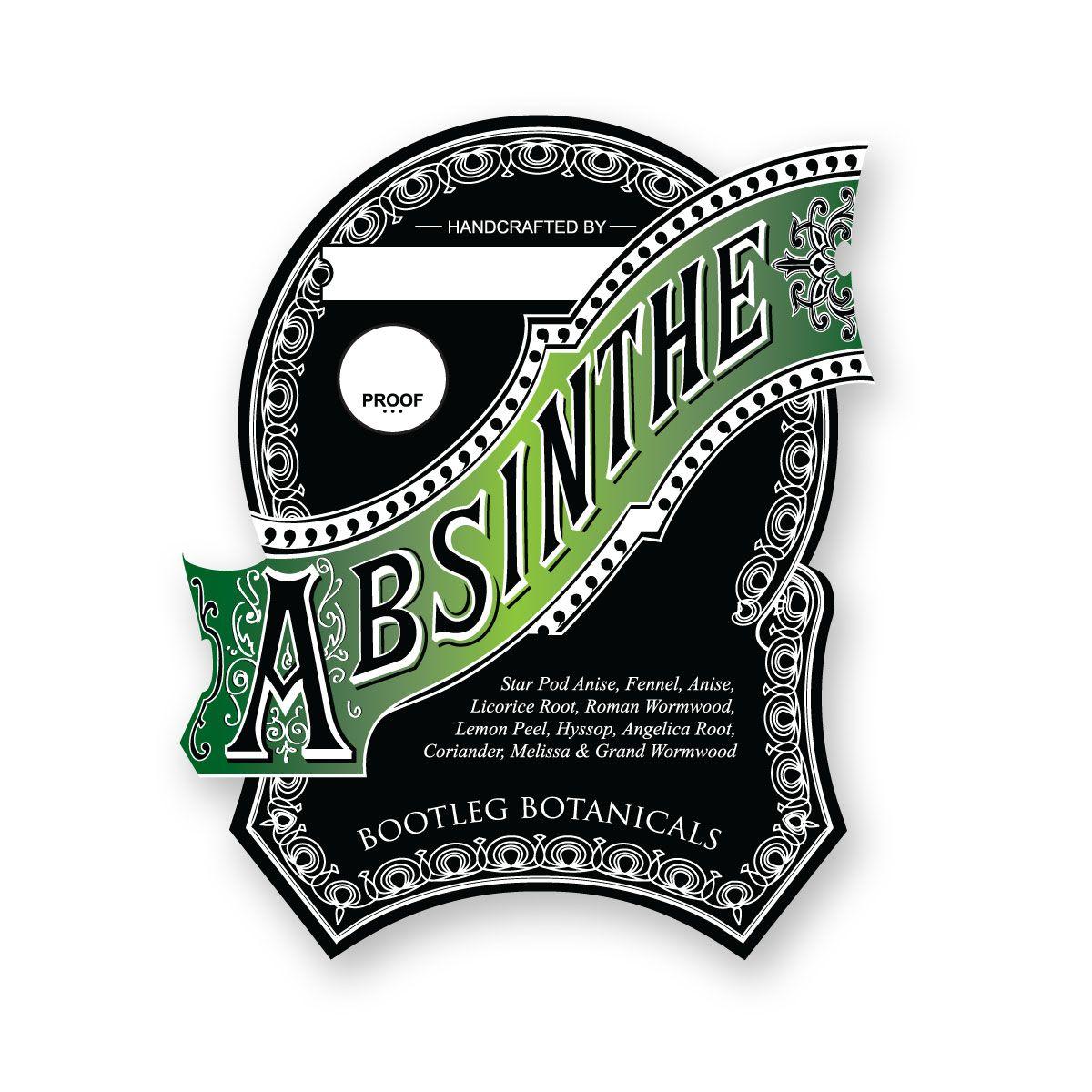 Absinthe Logo - Vintage Inspired Bottle Label